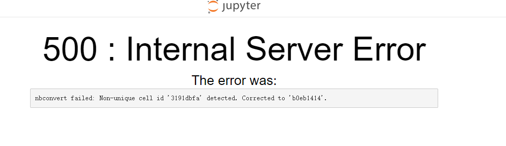 jupyter 导出HTML 报错500